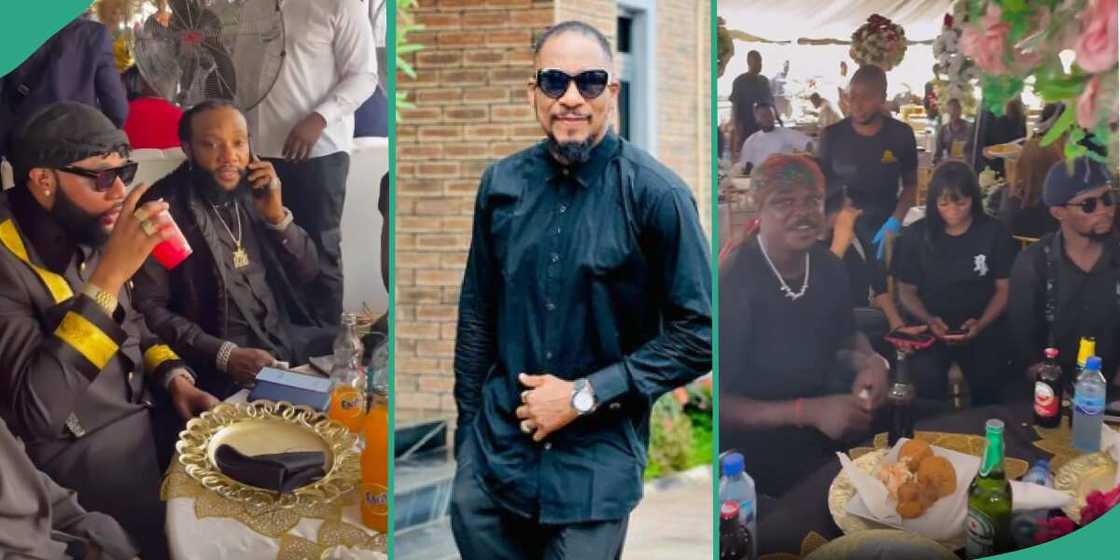 Man slams KCee and others for eating and drinking at Junior Pope's burial. Man slams KCee and others for eating and drinking at Junior Pope's burial.