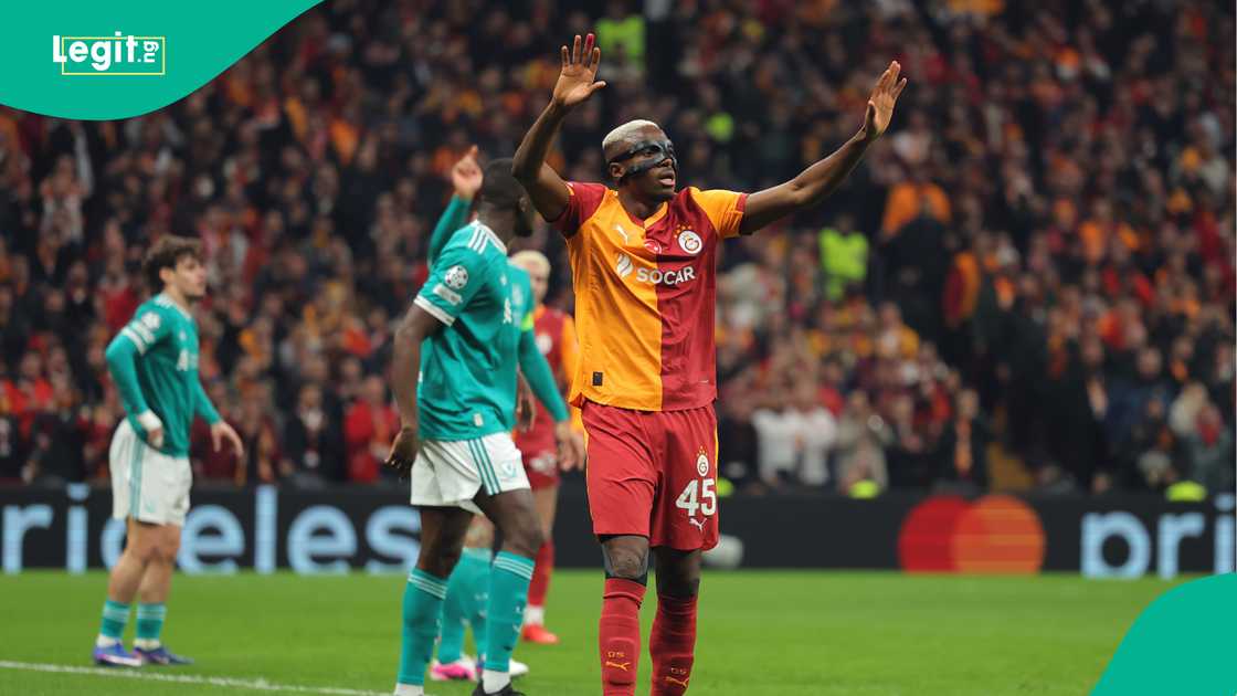 Victor Osimhen, Galatasaray, Liverpool, Istanbul, Turkiye, UEFA Champions League. Victor Osimhen, Galatasaray, Liverpool, Istanbul, Turkiye, UEFA Champions League.