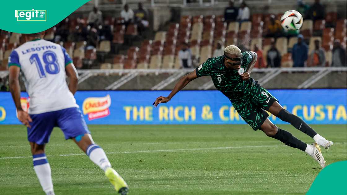 Victor Osimhen, Super Eagles, Nigeria, Lesotho, 2026 FIFA World Cup qualifier. Victor Osimhen, Super Eagles, Nigeria, Lesotho, 2026 FIFA World Cup qualifier.