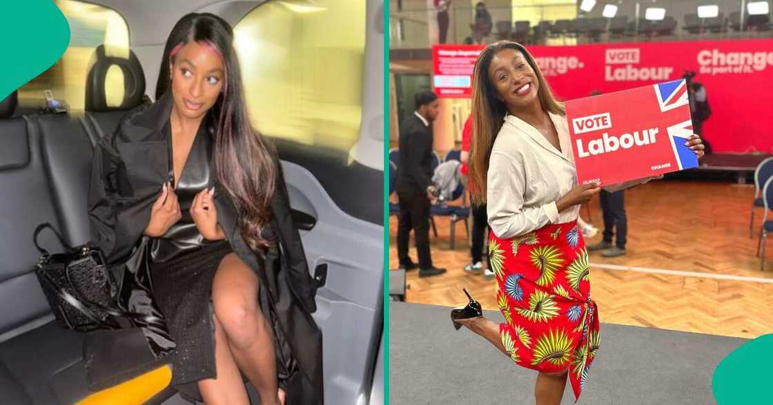DJ Cuppy participates in UK politics, shows support for party. DJ Cuppy participates in UK politics, shows support for party.