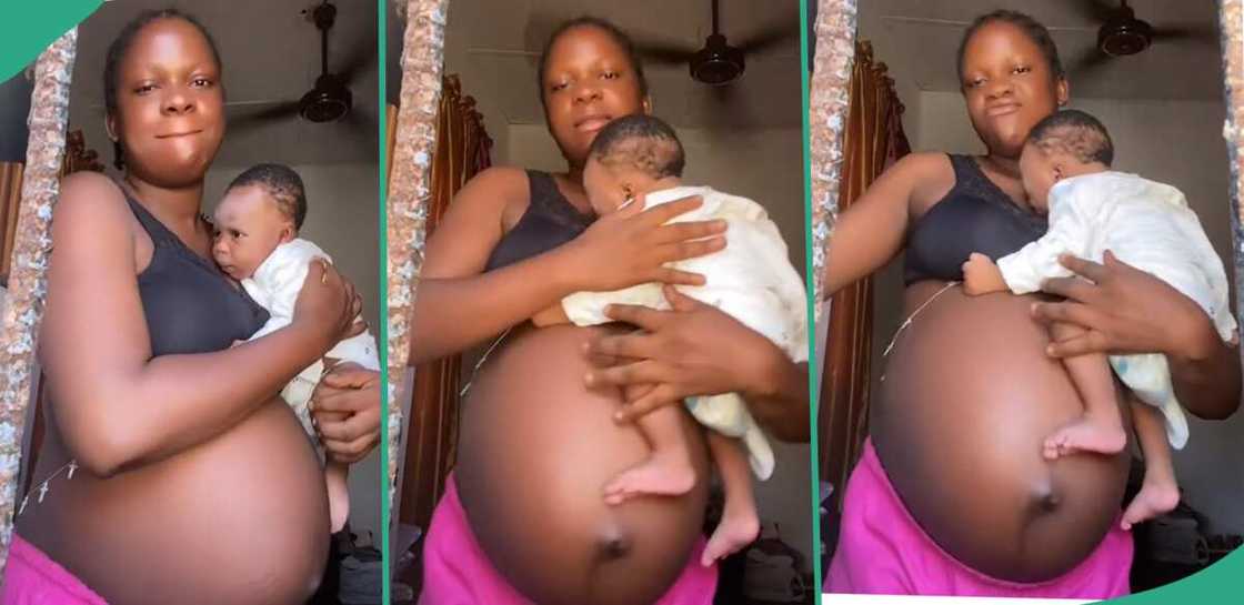 Nursing mother who is pregnant. Nursing mother who is pregnant.