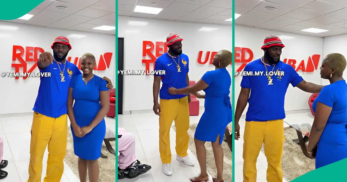 Video as lady working in UBA meets rapper Odumodublvck at her workplace