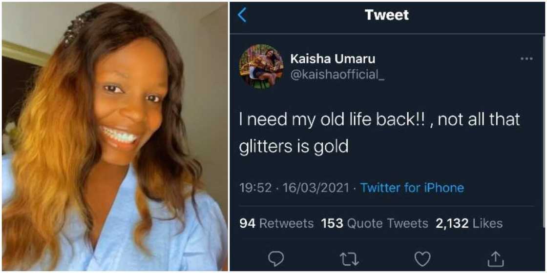 I Need My Old Life Back: BBNaija Star Kaisha Cries Out on Social Media I Need My Old Life Back: BBNaija Star Kaisha Cries Out on Social Media