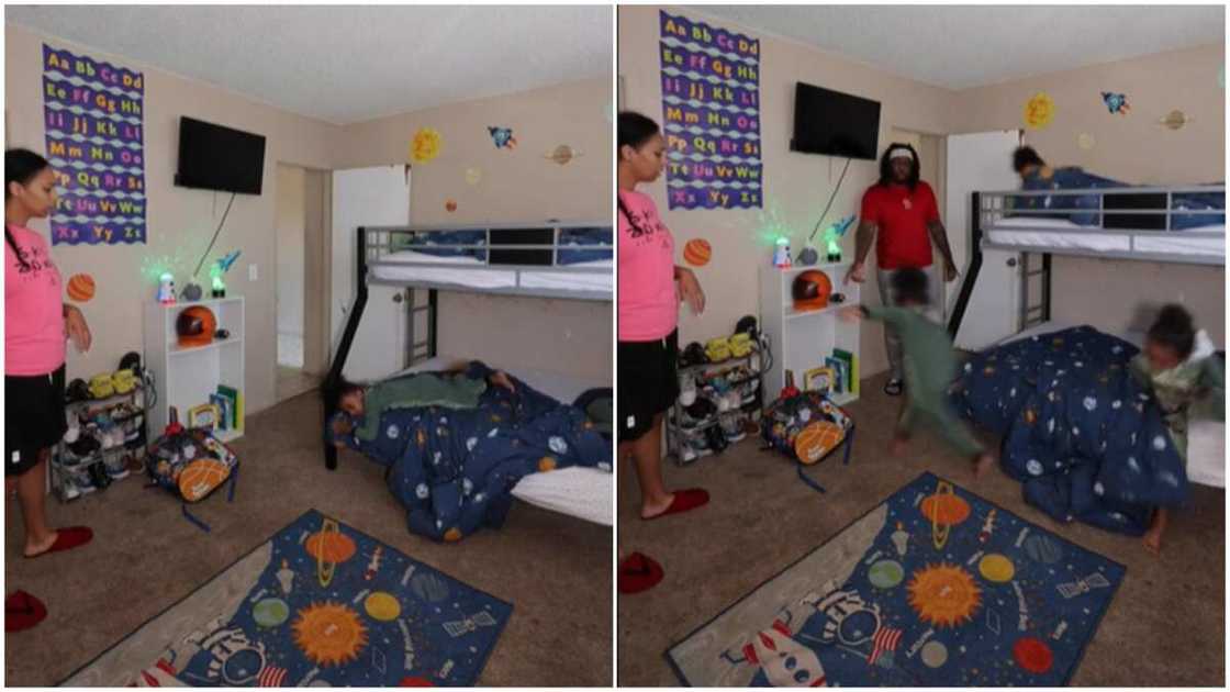 The kids were murmuring against their mummy. The kids were murmuring against their mummy.