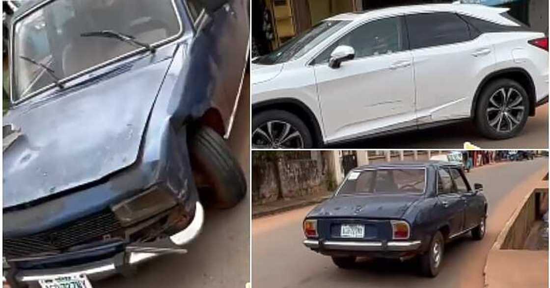 Peugeot and Lexus, accident Peugeot and Lexus, accident