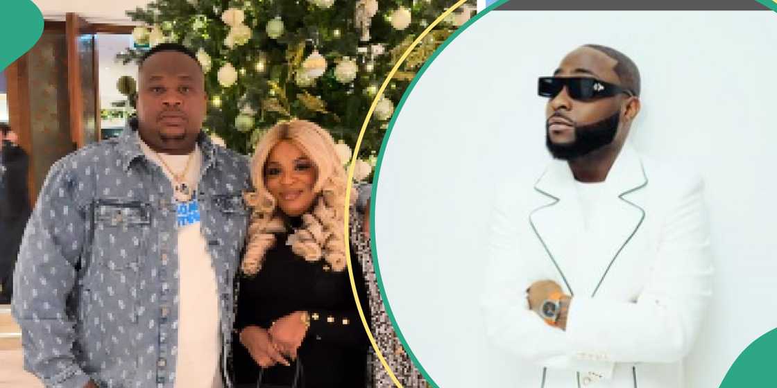 Cubana Chiefpriest and wife, Davido Cubana Chiefpriest and wife, Davido