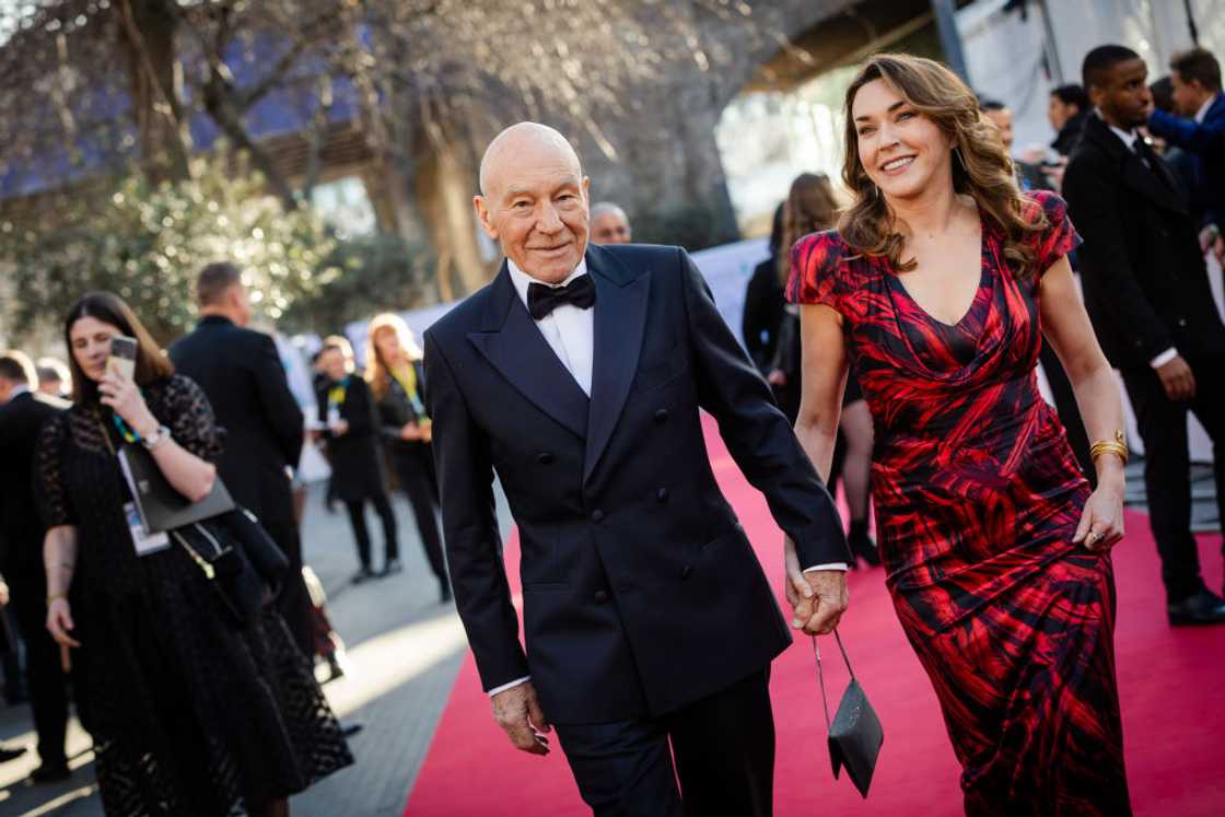 Patrick Stewart and Sunny Ozell attend a film award in London, England Patrick Stewart and Sunny Ozell attend a film award in London, England