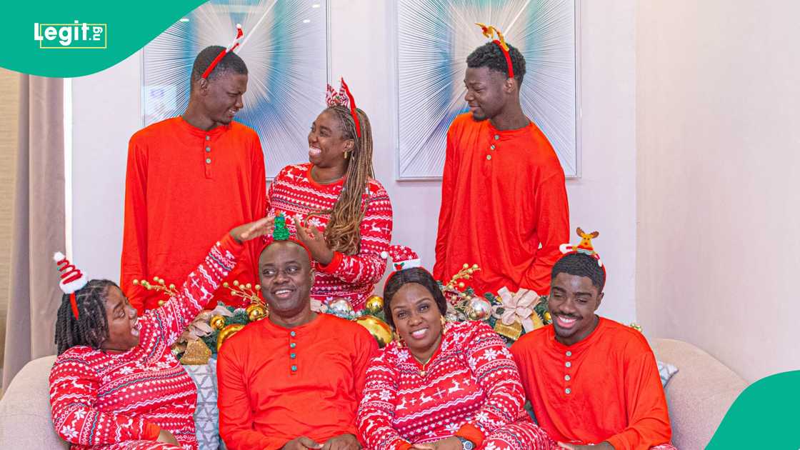 Seyi Makinde and family Christmas photos