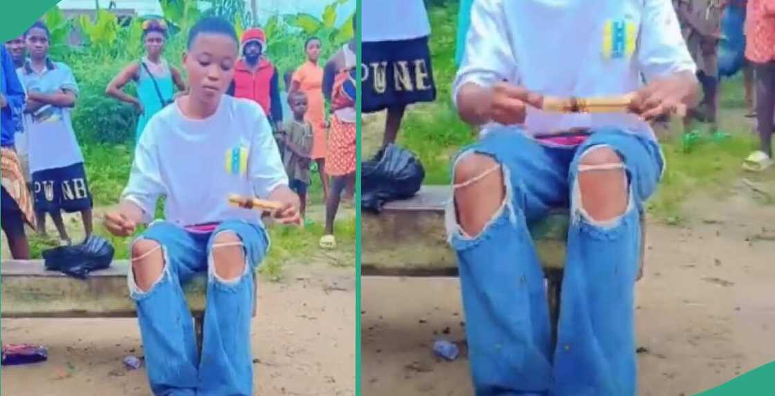 Nigerian lady forced to untie man she held with charm Nigerian lady forced to untie man she held with charm