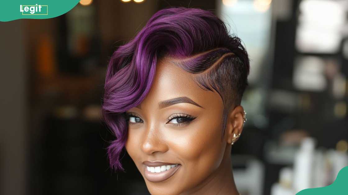 Side-swept bangs with fade Side-swept bangs with fade