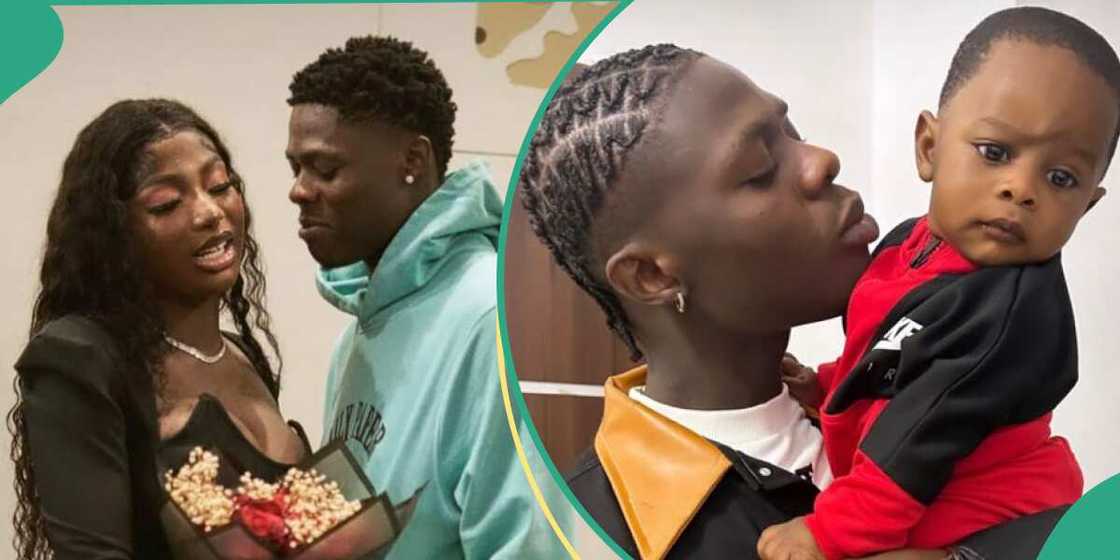 Mohbad and wife, Mohbad and son Liam Mohbad and wife, Mohbad and son Liam