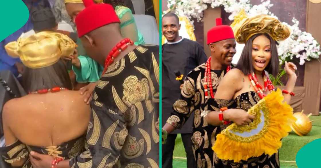 Bride's younger brother acts as her late father on wedding day Bride's younger brother acts as her late father on wedding day