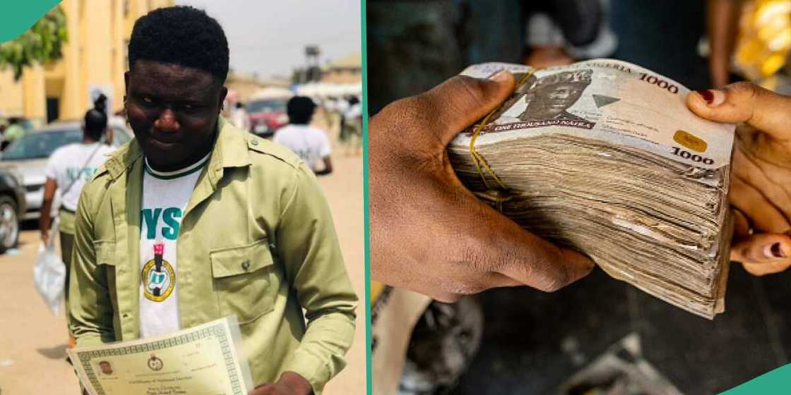 Man earns N163,000 monthly during NYSC. Man earns N163,000 monthly during NYSC.
