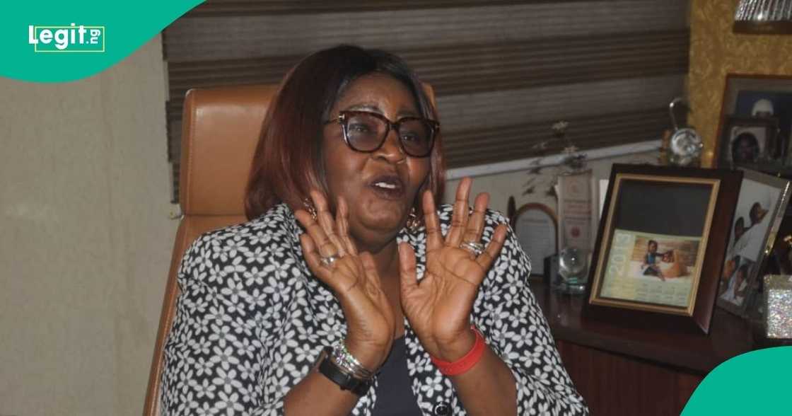 Group Managing Director of the Ascon Oil Company Limited, Barrister Grace Enenmoh-Olowofoyeku protests planned takeover by another company.
Credit: Ascon Oil