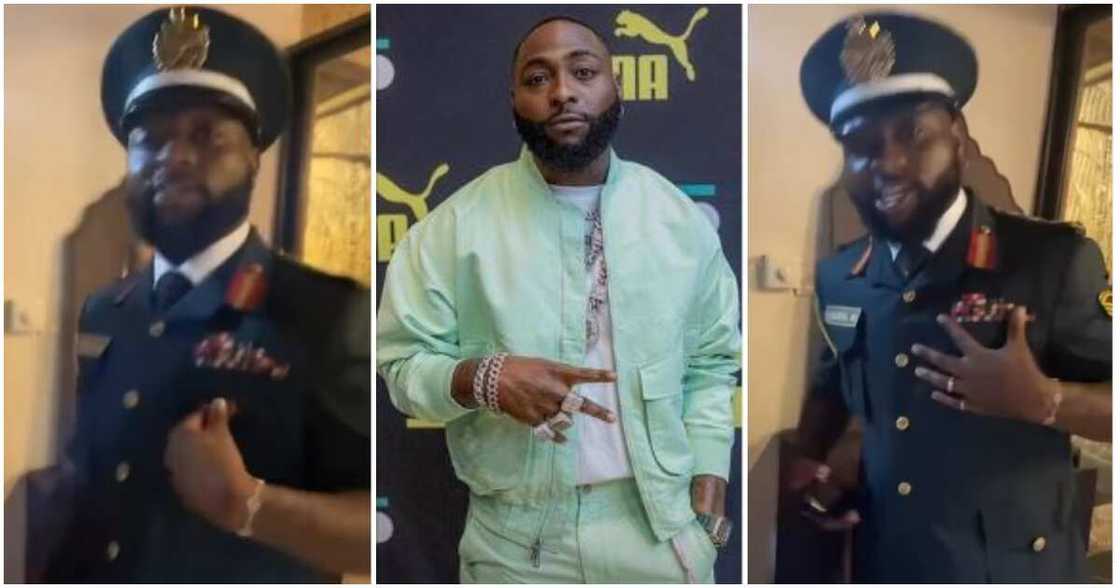 Photos of Davido in military outfit Photos of Davido in military outfit