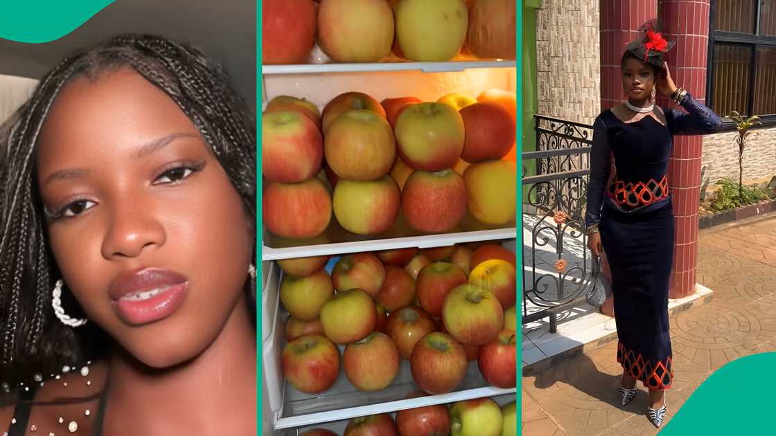 Nigerian lady gets over 110 apples from her boyfriend. Nigerian lady gets over 110 apples from her boyfriend.