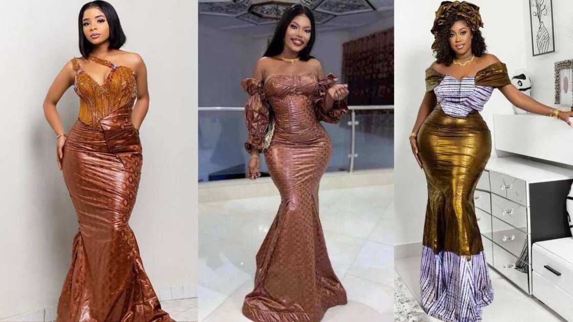 Mermaid Guinea brocade styles Mermaid Guinea brocade styles