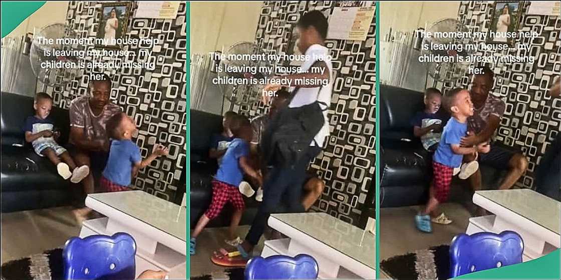 Children in tears as nanny gets set to leave Children in tears as nanny gets set to leave