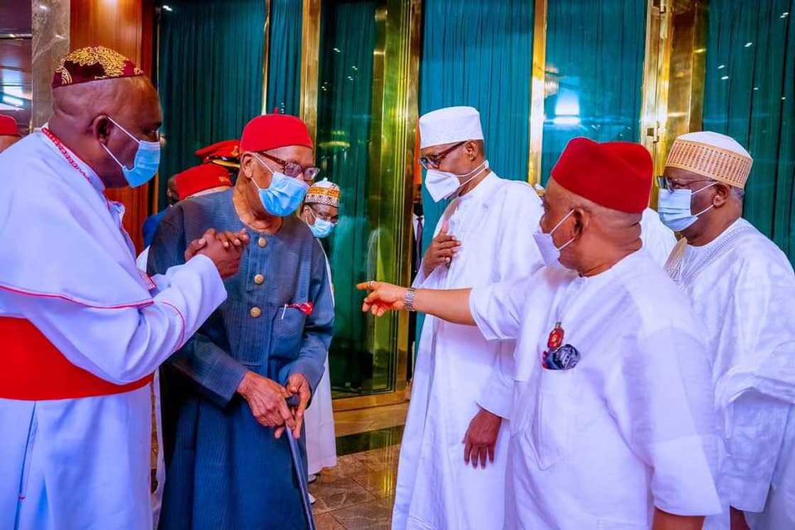 Buhari and Igbo leaders Buhari and Igbo leaders