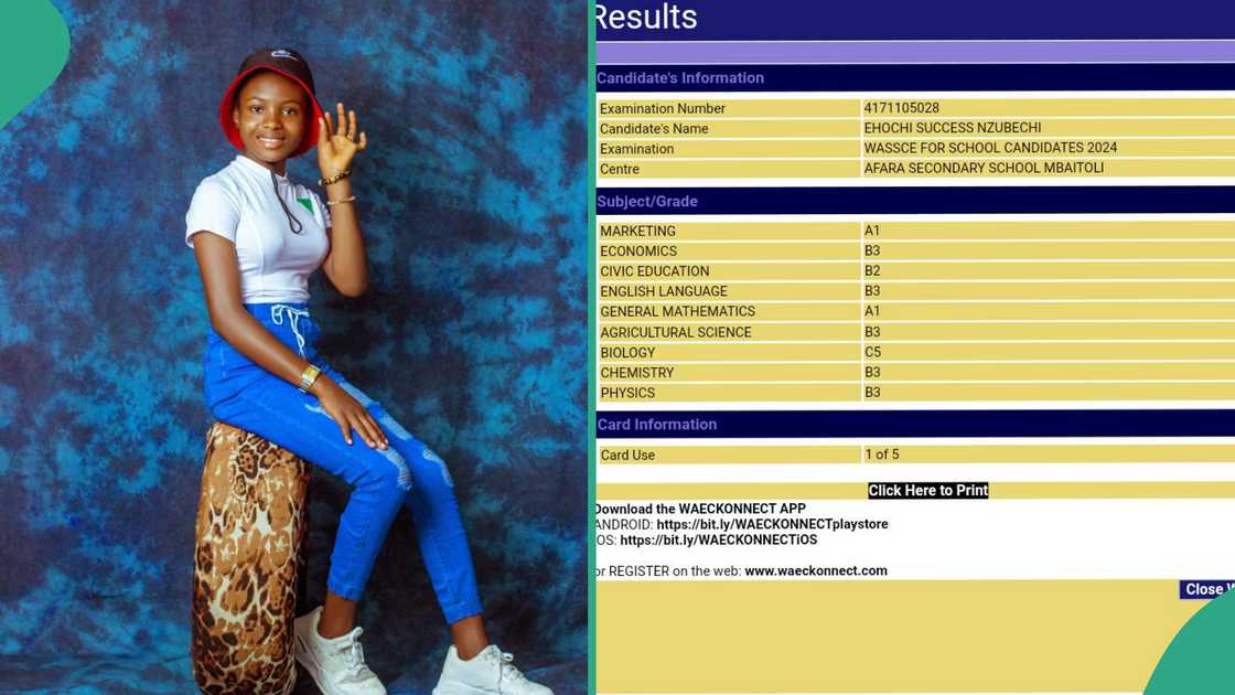 Mixed reactions as girl from Imo flaunts her WAEC result