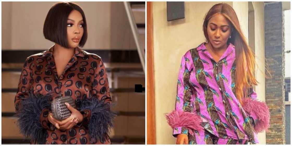 Photos of Lilian Esoro and Toke Makinwa. Photos of Lilian Esoro and Toke Makinwa.