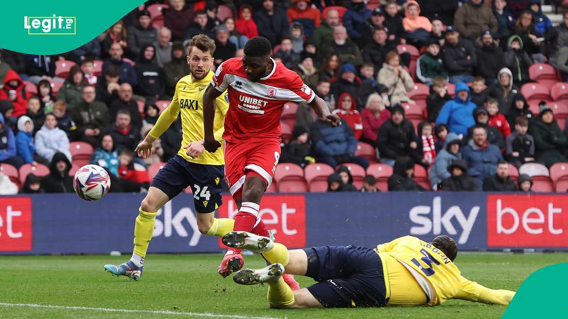 Kelechi Iheanacho scores his first goal in eight matches for Middlesbrough. Kelechi Iheanacho scores his first goal in eight matches for Middlesbrough.