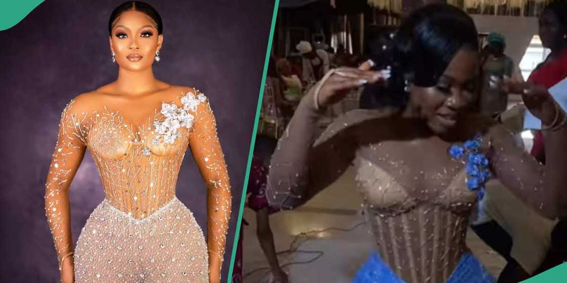Lady orders Osas Ighodaro's dress, gets cute replica Lady orders Osas Ighodaro's dress, gets cute replica