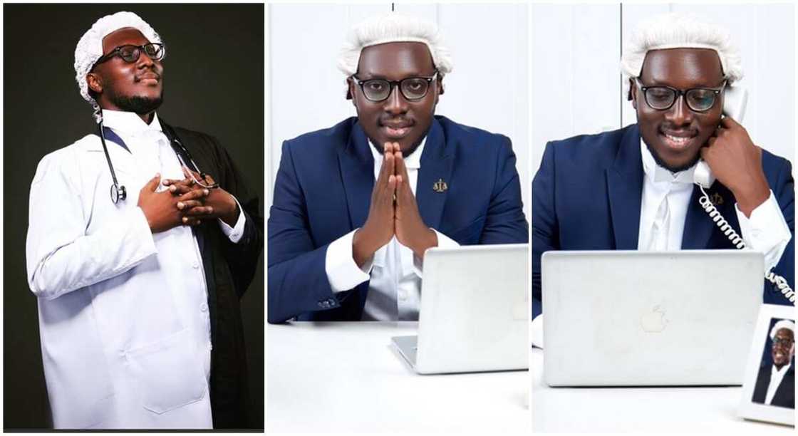 Photos of a Odasanii, a man who returned to school to become a lawyer after qualifying as a medical doctor. Photos of a Odasanii, a man who returned to school to become a lawyer after qualifying as a medical doctor.