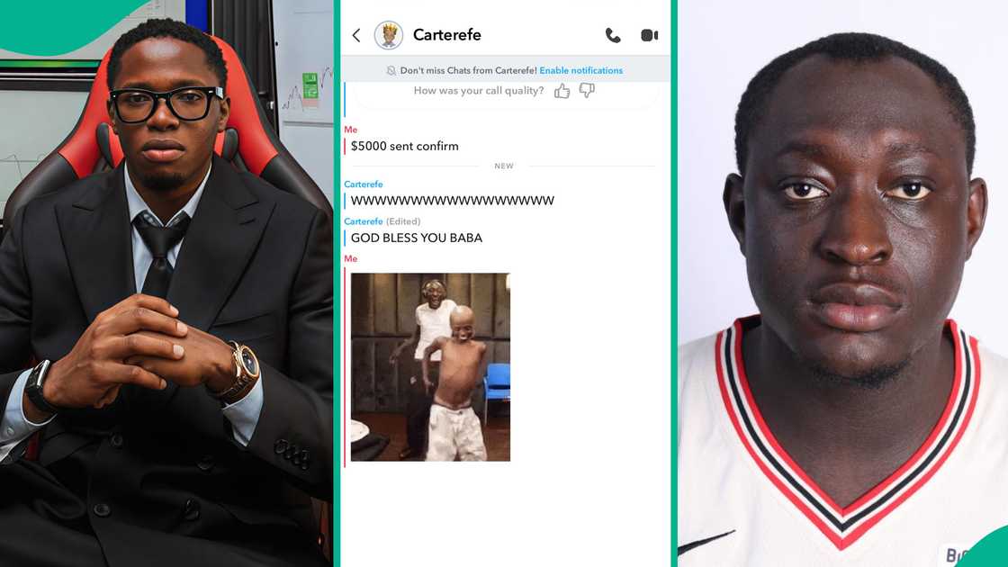 Forex trader releases his chat with Carter Efe as he gifts streamer $5,000 for winning Portable in boxing match