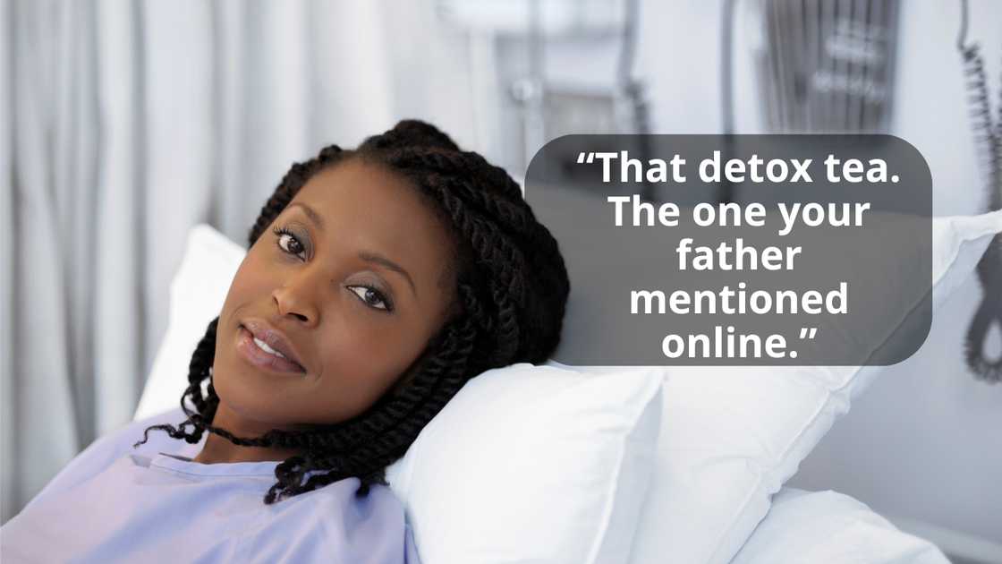 A female patient lying in a hospital bed