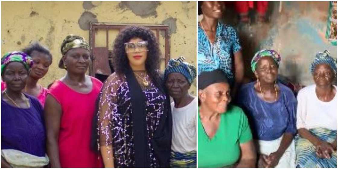 Touching Moment Widows Shed Tears as Actress Maryam Charles Donated Money to Them Touching Moment Widows Shed Tears as Actress Maryam Charles Donated Money to Them