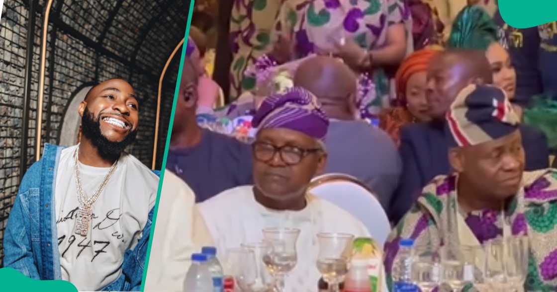 Davido's father Adedeji Adeleke attends Saraki's mum's burial.