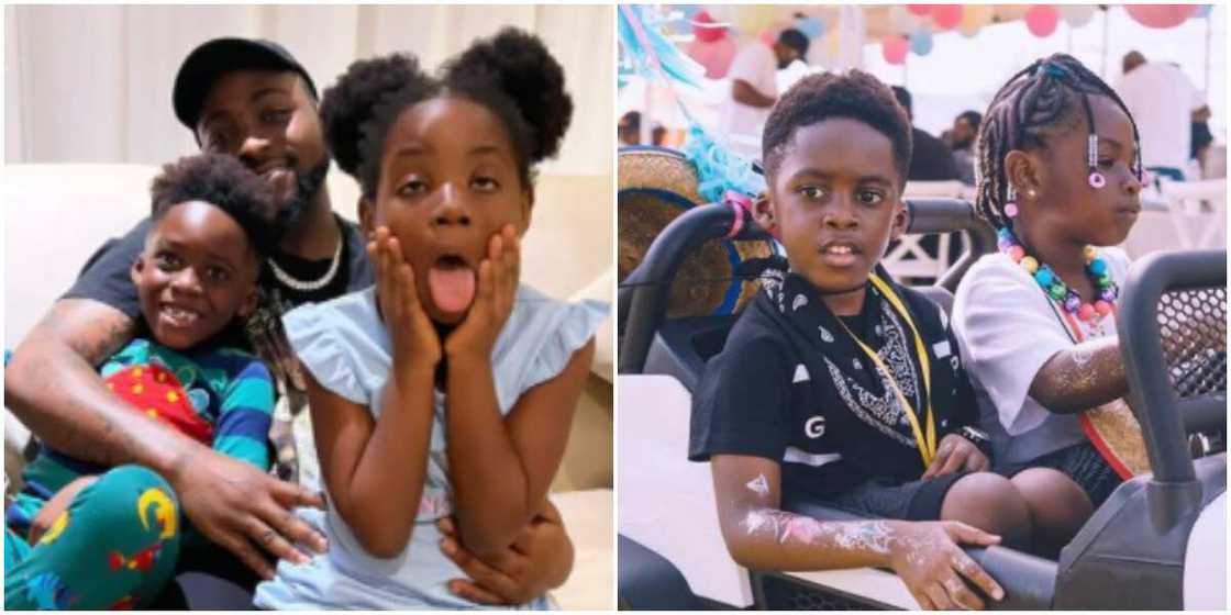 Davido and the kids Davido and the kids