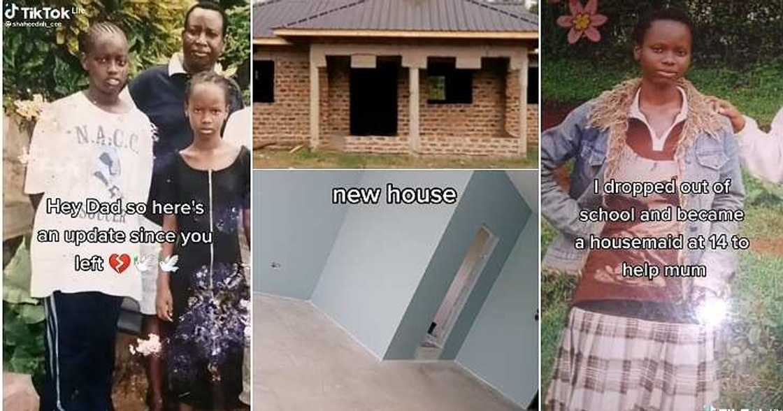 Lady builds fine house for mum, fatherless Lady builds fine house for mum, fatherless