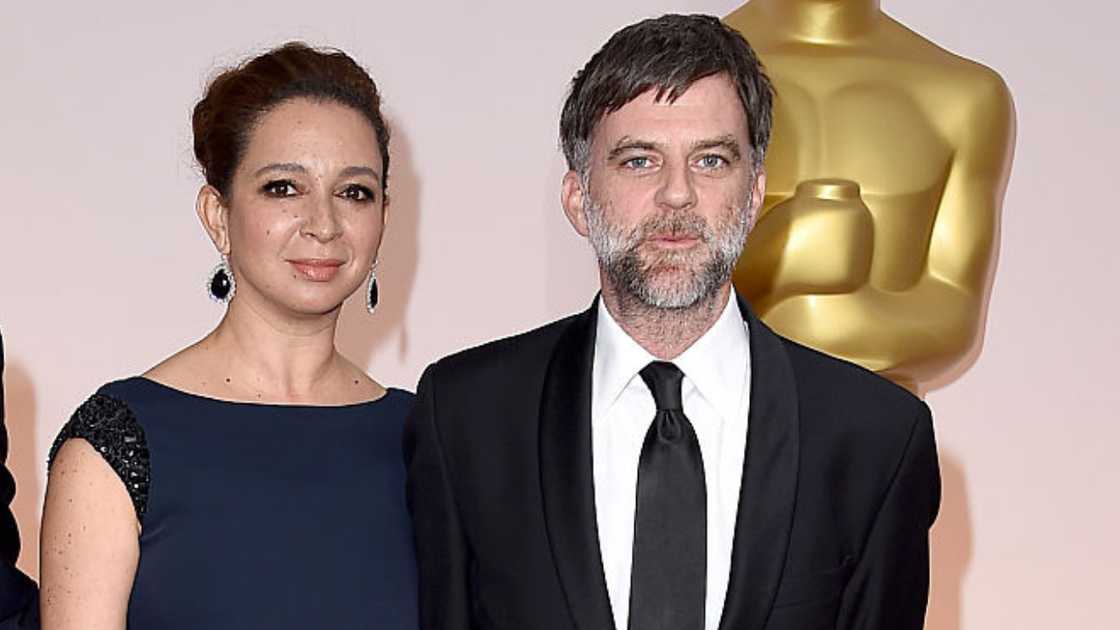 Maya Rudolph and Paul Thomas Anderson in Hollywood, California.