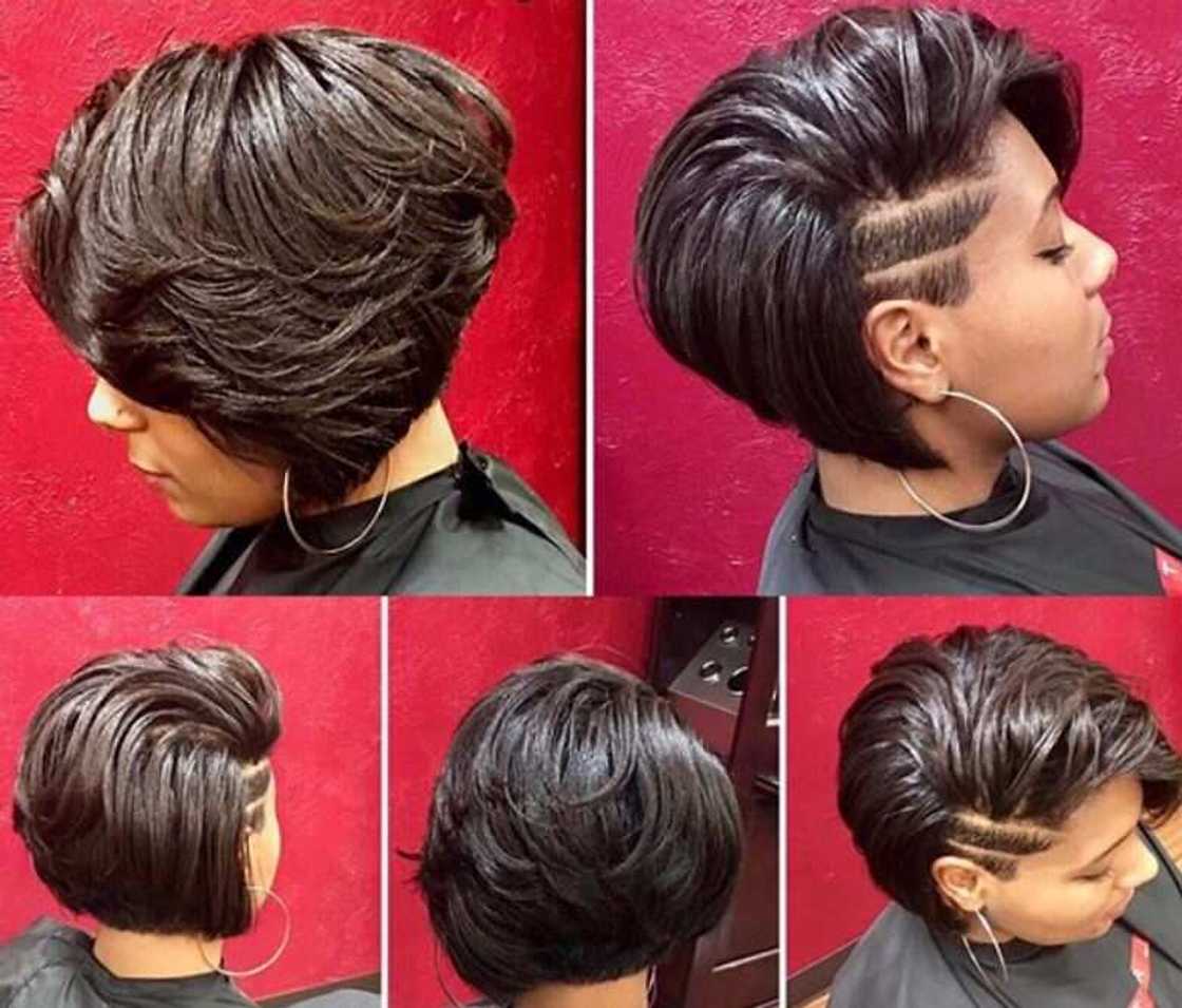 Asymmetrical short bob Asymmetrical short bob