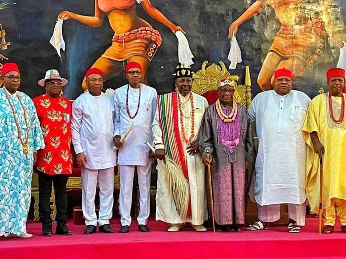 Buhari gets chieftaincy in Imo Buhari gets chieftaincy in Imo