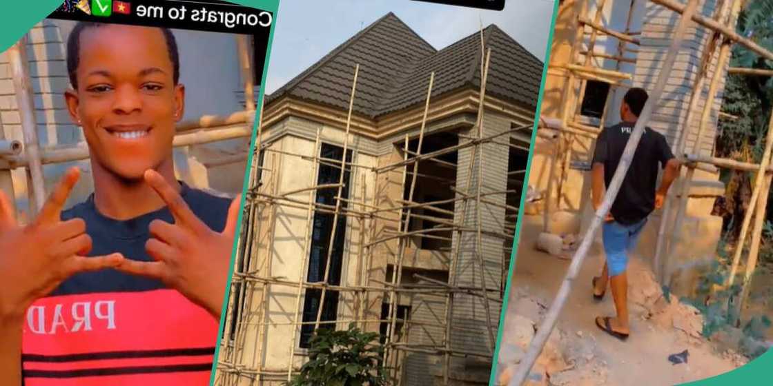 New house in Nigeria/Man built new house. New house in Nigeria/Man built new house.