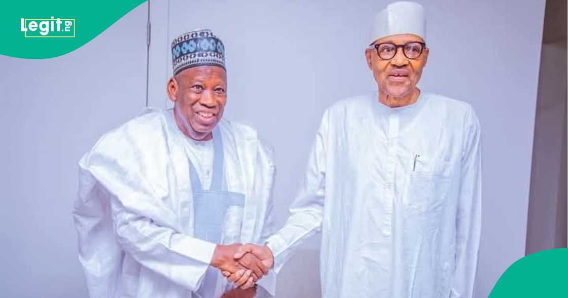 Ganduje ya ziyarci Buhari a Kaduna Ganduje ya ziyarci Buhari a Kaduna