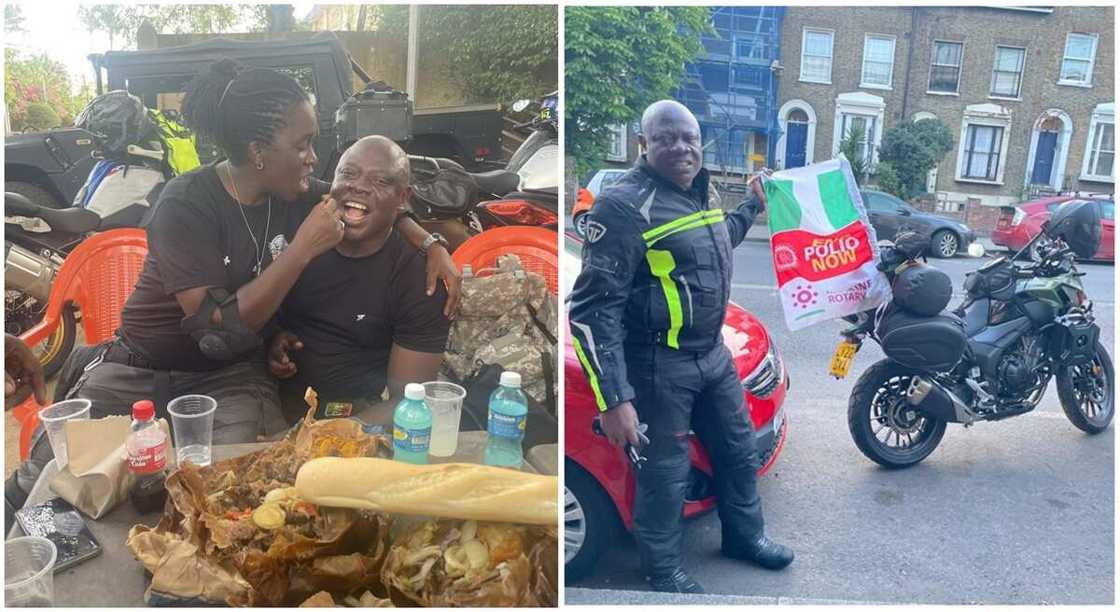 Kunle Adeyanju allows Ivorian lady to feed in in Abidjan. Kunle Adeyanju allows Ivorian lady to feed in in Abidjan.
