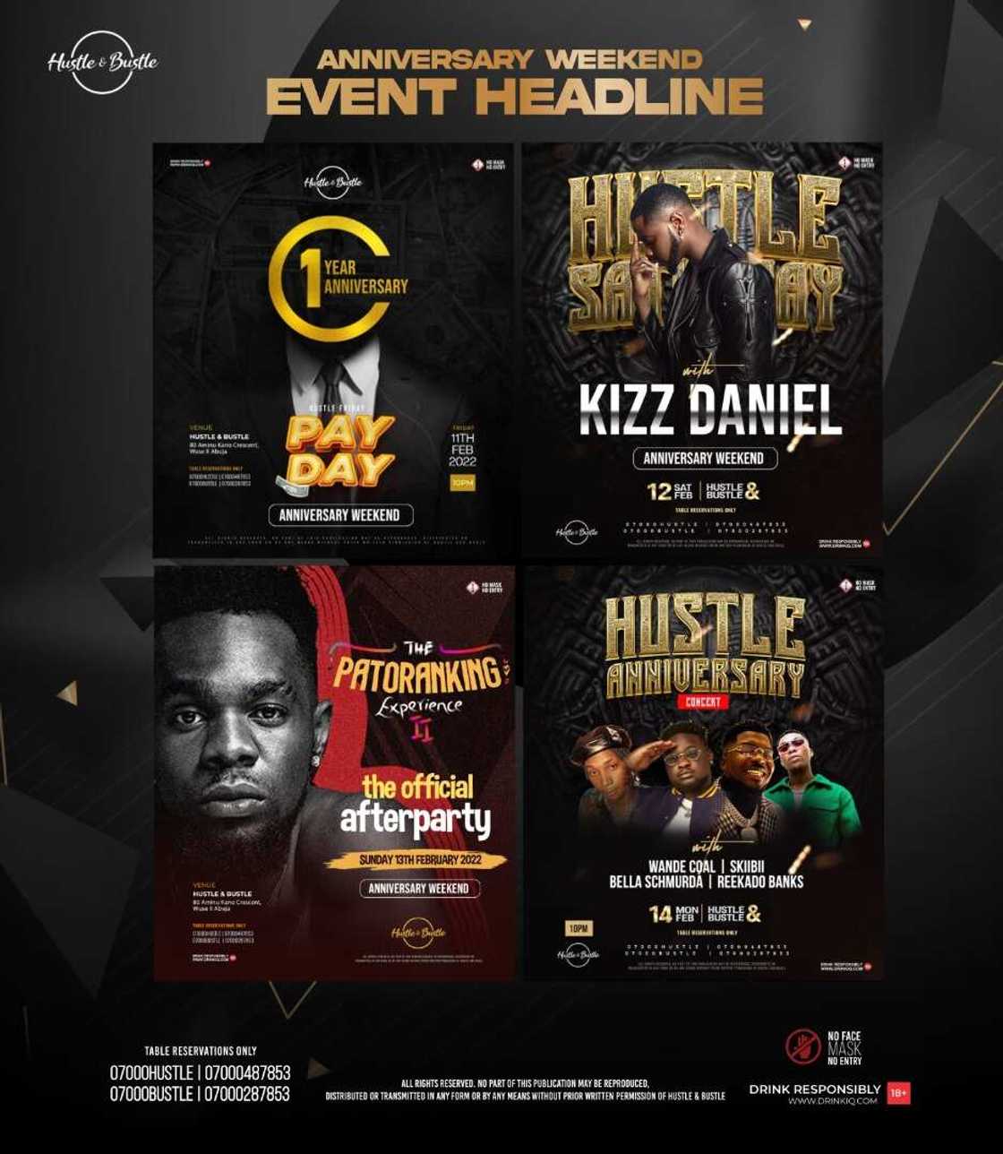 Kizz Daniel, Wande Coal, Reekado Banks, Others Storm Abuja for Anniversary Weekend