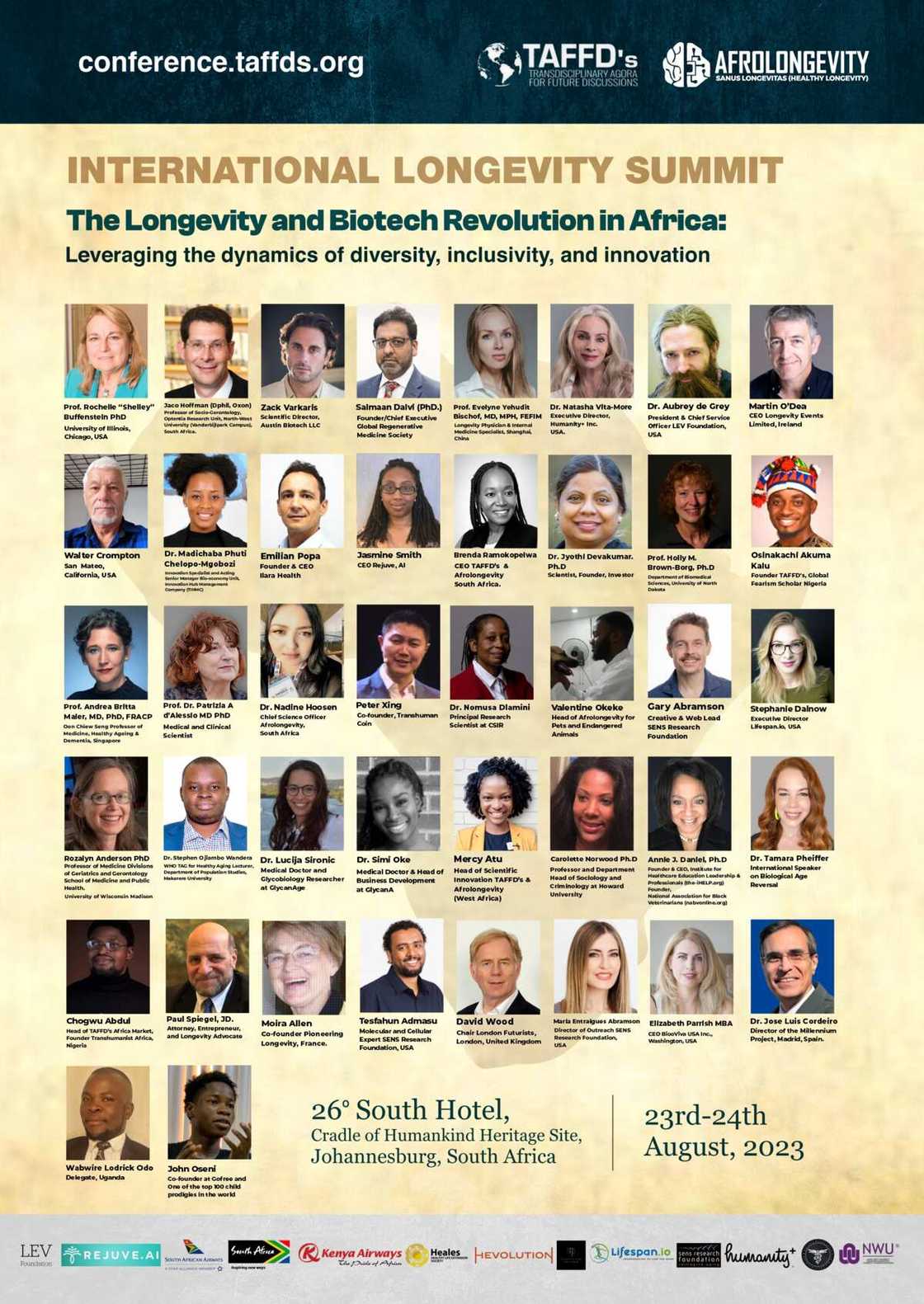 International Longevity Summit Africa to Address The Biology Of Aging & Emerging Biotech Revolution International Longevity Summit Africa to Address The Biology Of Aging & Emerging Biotech Revolution