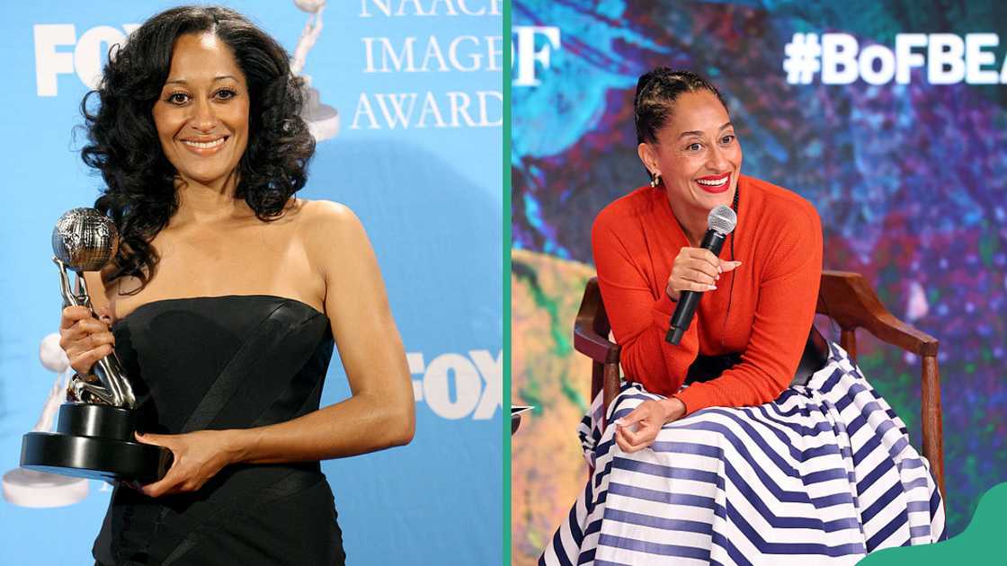 Tracee Ellis Ross at the 38th Annual NAACP Image Awards - Press Room (L). Tracee Ellis Ross at Stanly Ranch in Napa, California (R) Tracee Ellis Ross at the 38th Annual NAACP Image Awards - Press Room (L). Tracee Ellis Ross at Stanly Ranch in Napa, California (R)