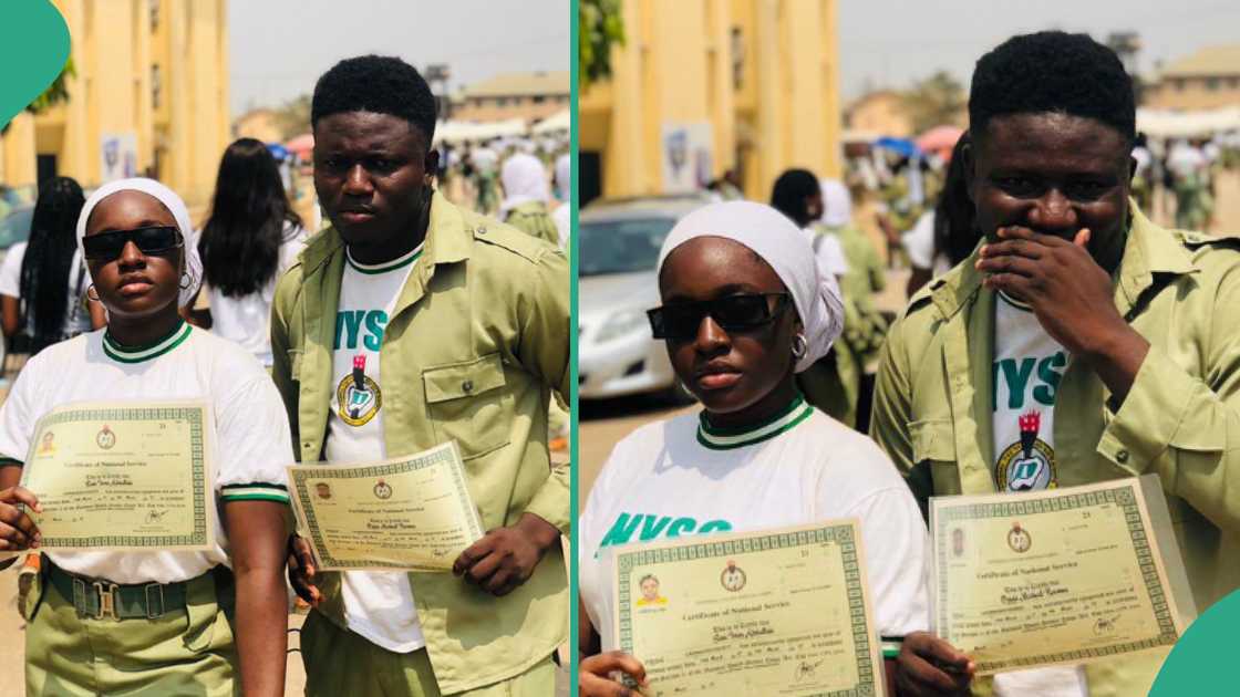 Man says he and his bestie did NYSC together. Man says he and his bestie did NYSC together.
