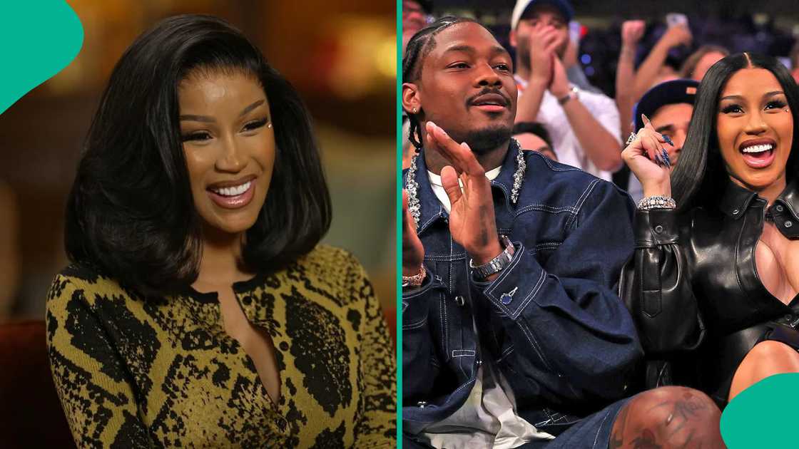 Cardi B confirms she's expecting a baby with Stefon Diggs. Cardi B confirms she's expecting a baby with Stefon Diggs.