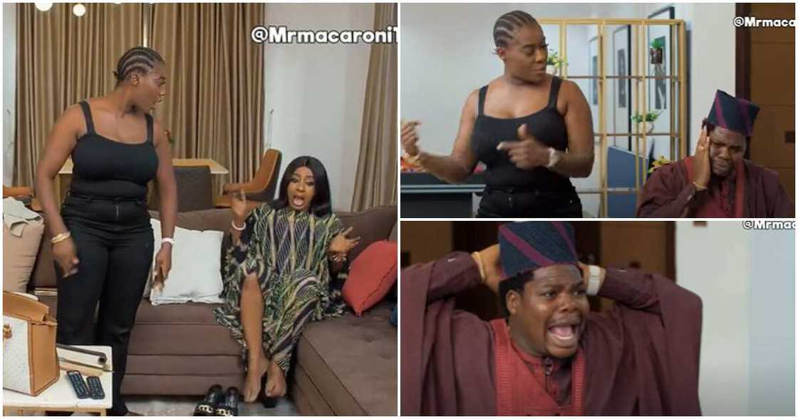 Mercy Johnson, Mide Martins, Mr Macaroni, skit Mercy Johnson, Mide Martins, Mr Macaroni, skit