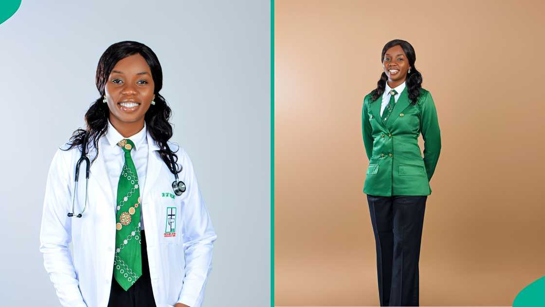 A Nigerian lady celebrates as she graduated as a doctor 12 years after she finished secondary school.