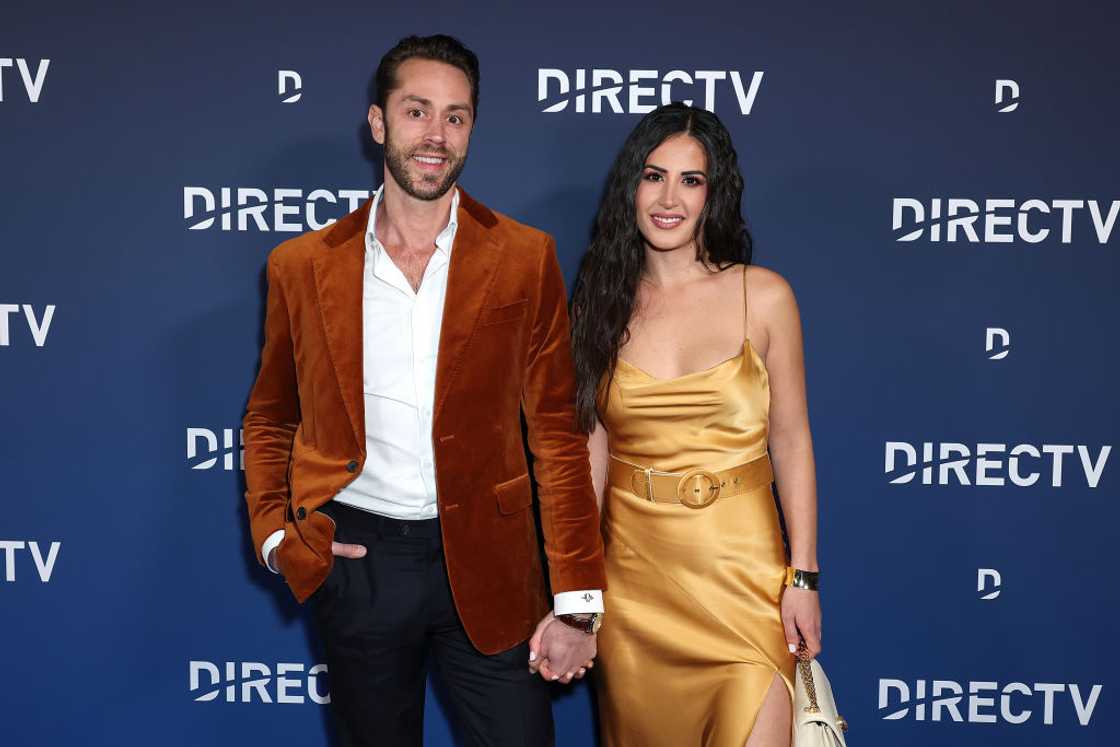 Michelle Lally and Aaron at DirecTV's Christmas in Los Angeles, California. Michelle Lally and Aaron at DirecTV's Christmas in Los Angeles, California.
