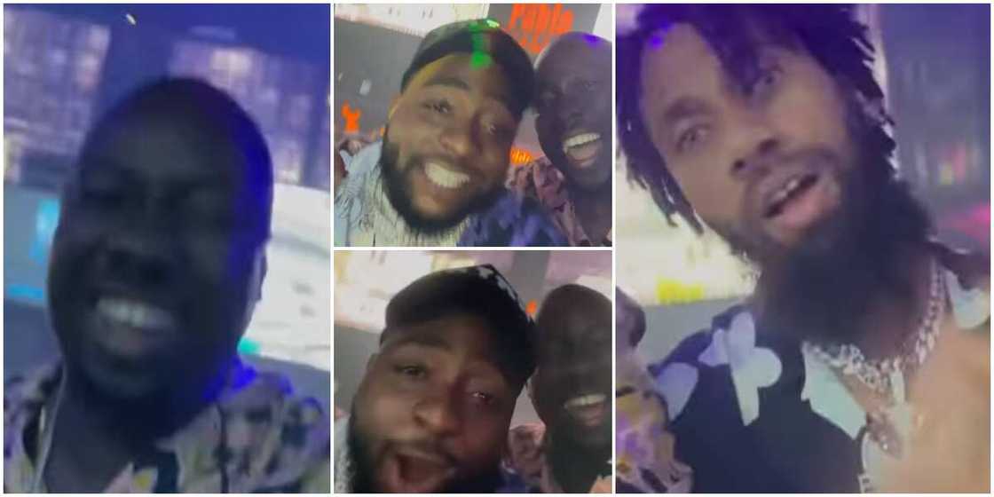 Fans react as Davido is spotted with Obi Cubana and Phyno at a club on his return to the country Fans react as Davido is spotted with Obi Cubana and Phyno at a club on his return to the country