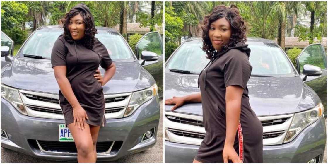 E Choke: Actress Stephanie Ekwu Shares Photos of Her Brand New Ride, Colleagues Celebrate With Her E Choke: Actress Stephanie Ekwu Shares Photos of Her Brand New Ride, Colleagues Celebrate With Her